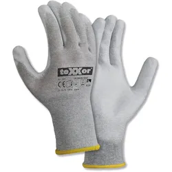 Nylon/Kupfer ESD-Handschuhe m. PU Beschichtung weiß - 9 (L)