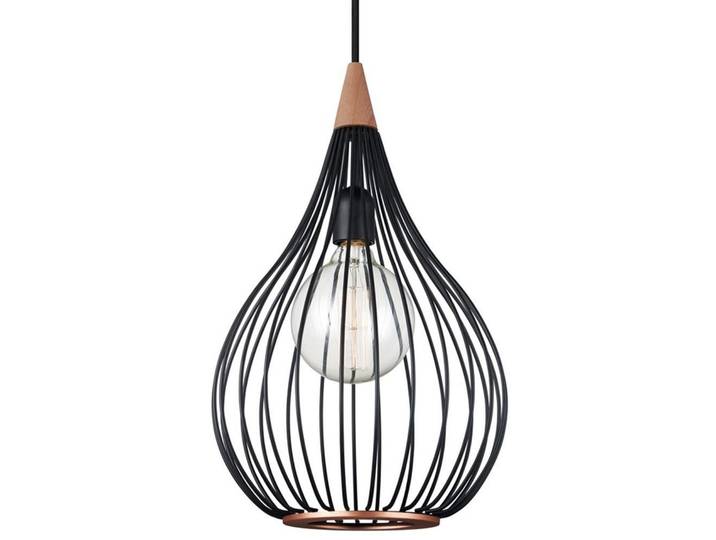 Drops Pendelleuchte Ø30 Black/Dark Wood - Halo Design - Wohnzimmer - Metall