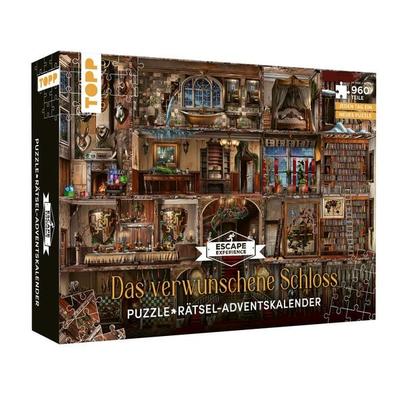 Puzzle-Rätsel-Adventskalender: Das verwunschene Schloss – 24 Puzzles mit insgesamt 960 Teilen