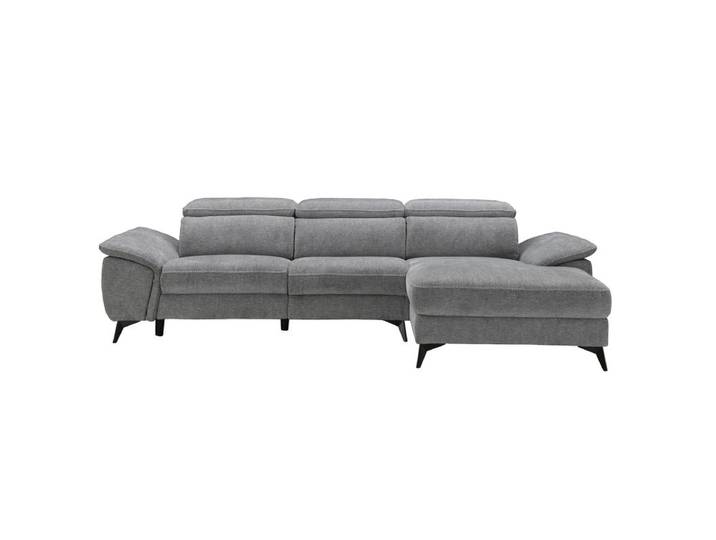 Canapé angle relax méridienn d NEWPORT III tissu gris foncé