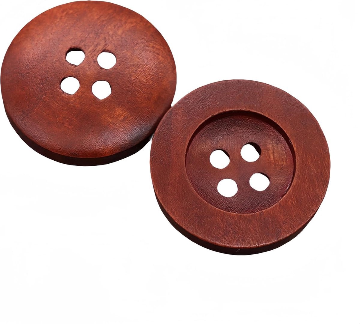 Houten Knopen - 10 stuks - Roodachtig