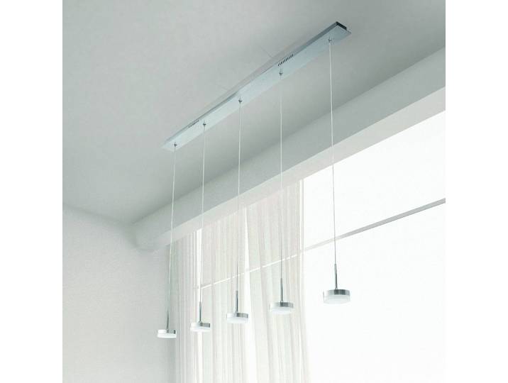 Fabas Luce Hängelampe Dunk, dimmbar, alu / grau / zink, für Wohn- / Esszimmer, Metall, Modern