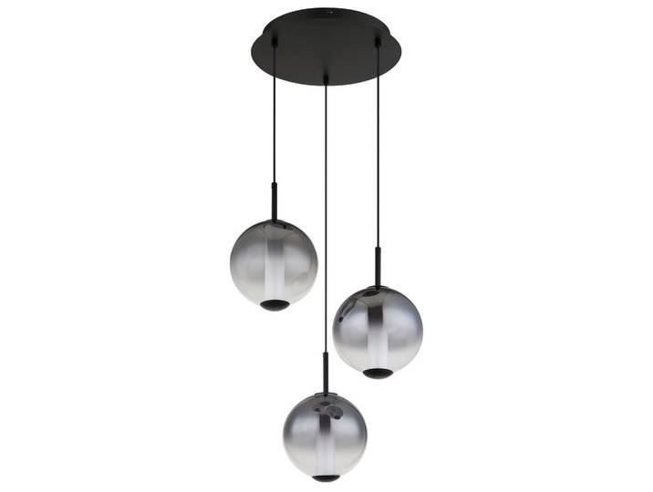 Globo Led-Hängeleuchte, Weiss, Grau, Schwarz, Metall, Kunststoff, Glas, F, 120 cm, CE, Lampen & Leuchten, Innenbeleuchtung, Hängelampen, Pendelleuchte