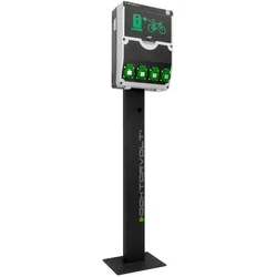 Fahrradladestation für E-bikes 12 Module 4x230V 4xRCBO Stromverteiler Ladepunkt für Stadt Parkplatz öffentlichen Bereich Doktorvolt DV-6098