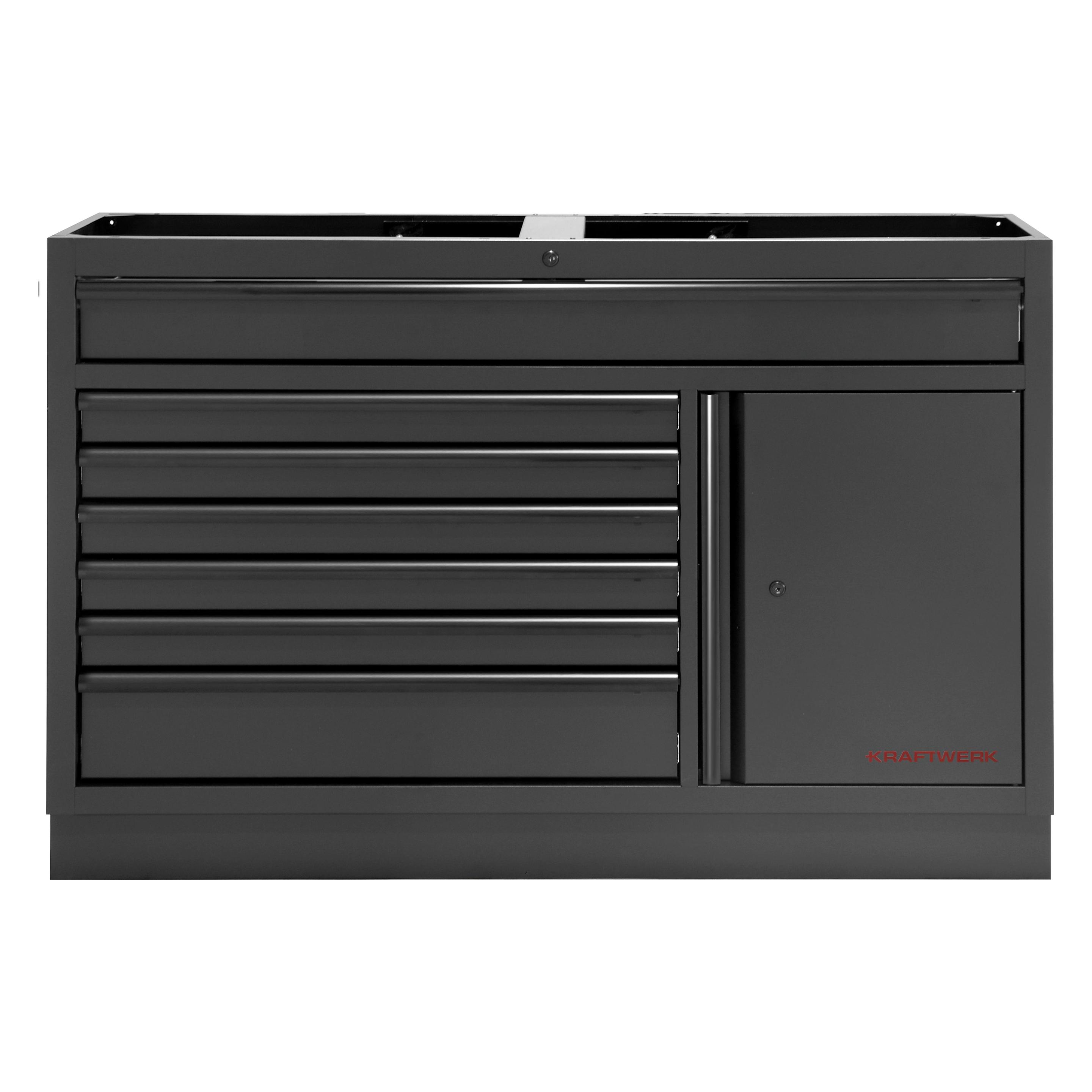 Kraftwerk Mobilio Schubladenschrank (136 cm, 91 cm) (3964-02-W-BLK)