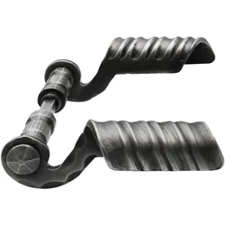 Schösswender, Türgriff + Türgarnitur, Drückerpaar BERCHTESGADEN, Ansatz 18 mm, schwarz passiviert (Türgarnitur)