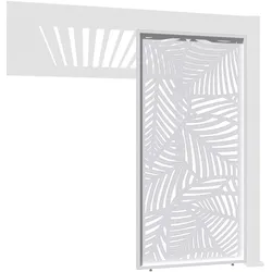 Weide Dekorative Wand Für Pergola Aus Aluminium 3 Maße Weiß1.13 Meter