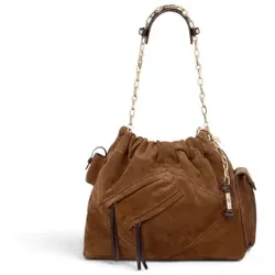 BA&SH für Damen. 2H26CFMP Braune Tote-Bag aus Wildleder June (OSFA), Lässig
