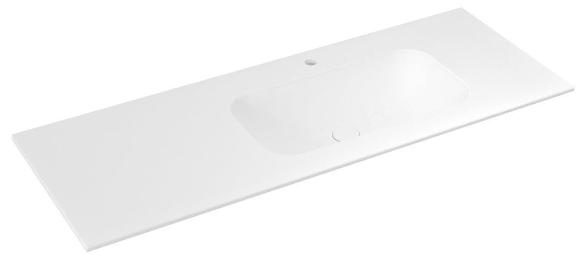 Sapho ARUBA Waschtisch rechts, 140x51,5 cm, Rockstone weiß matt