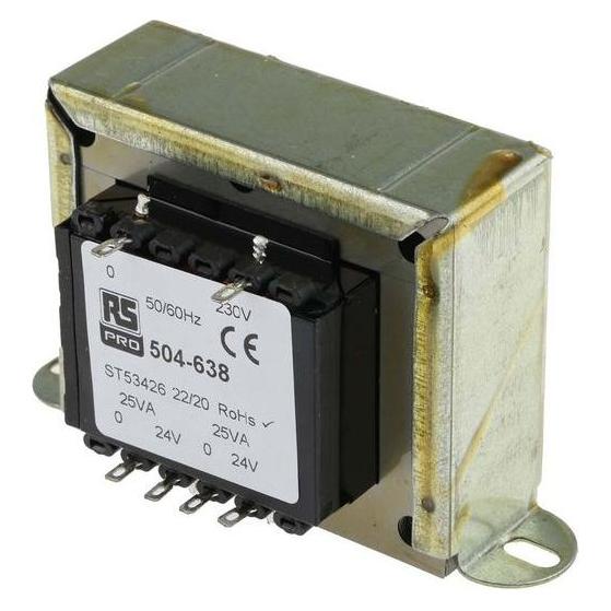 RS PRO Transformator 50VA 2x24V Chassismontage (504638)