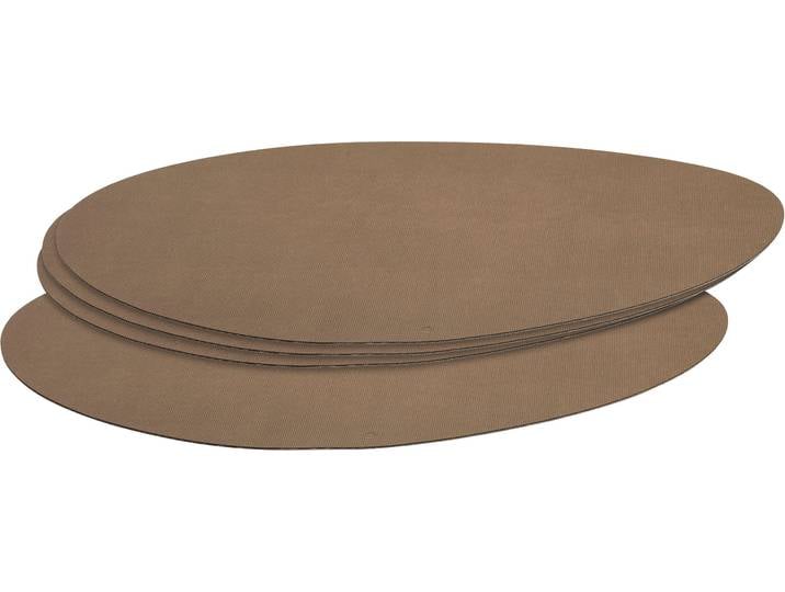 Platzset LEONARDO GOCCE, oval, 34 x 48 cm, 4er-Set , braun, B:48cm H:0,1mm L:34cm, Obermaterial: 100% Kunststoff, Platzsets, Platzset, beidseitig verwendbar, mit unterschiedlichen Farben auf jeder Seite