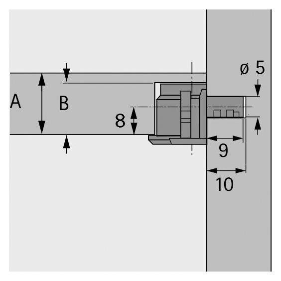 Hettich Tablarverbinder Alfa Stop (1 Stk.) (913120600)