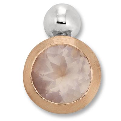 Kettenanhänger ONE ELEMENT "Rosenquarz Anhänger aus 925 Silber", rosa (silber), Schmuckanhänger, Damen, Silber 925 (Sterlingsilber), Kettenanhänger, Ausdruck von Individualität – dezent, bedeutungsvoll, nah am Herzen