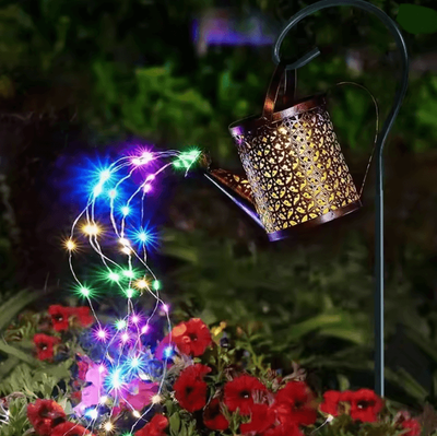 Inspire Essentials AquaGlow Solar Watering Can Light Outdoor Decorative Fairy Shower Lamp changeable