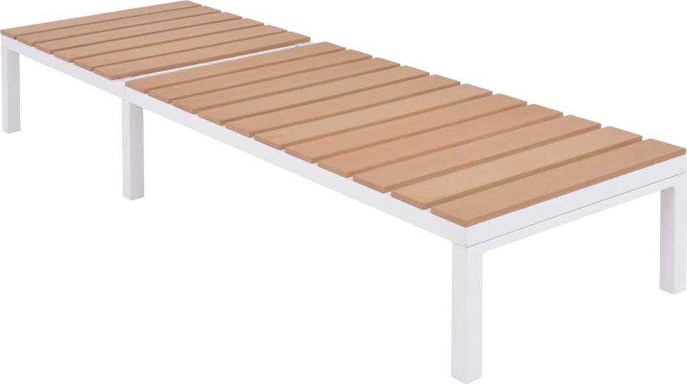 vidaXL Sonnenliege Aluminium und WPC Braun