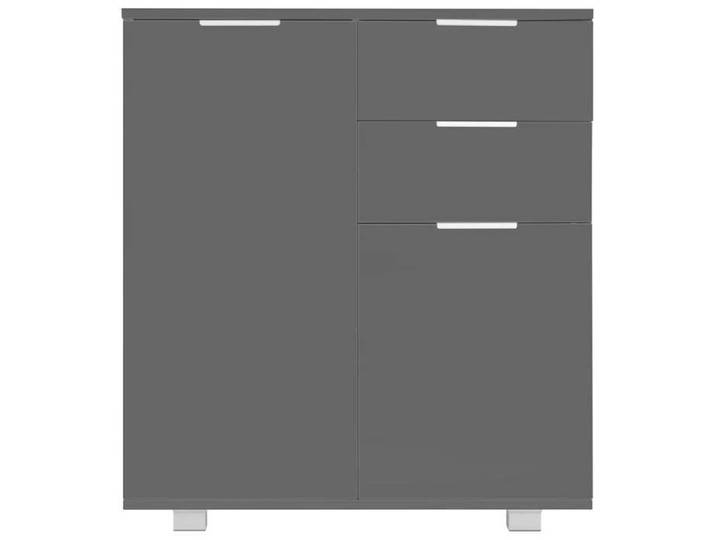 Gris Buffet & bahut contemporain，Buffet Gris brillant 71x35x80 cm Bois d'ingénierie FR&7