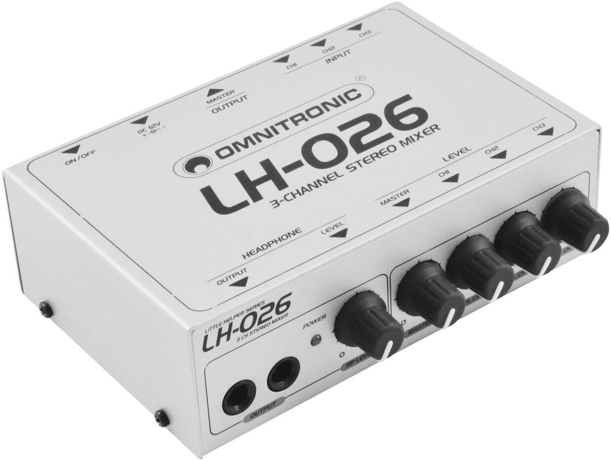Omnitronic Lh-026 3-Kanal-Stereo-Mixer