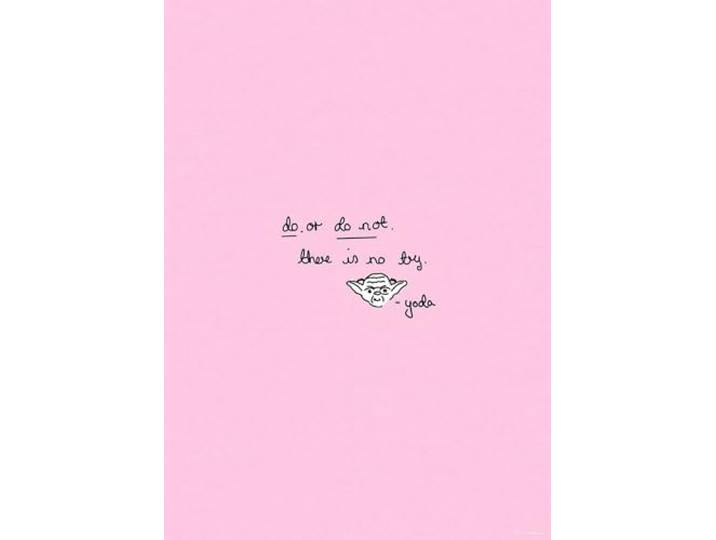 Komar Wandbild - Star Wars Quote Yoda Cute - Größe: 50 x 70 cm (ohne Rahmen) - Dekoration, Kinderzimmer, Poster, Kunstdruck