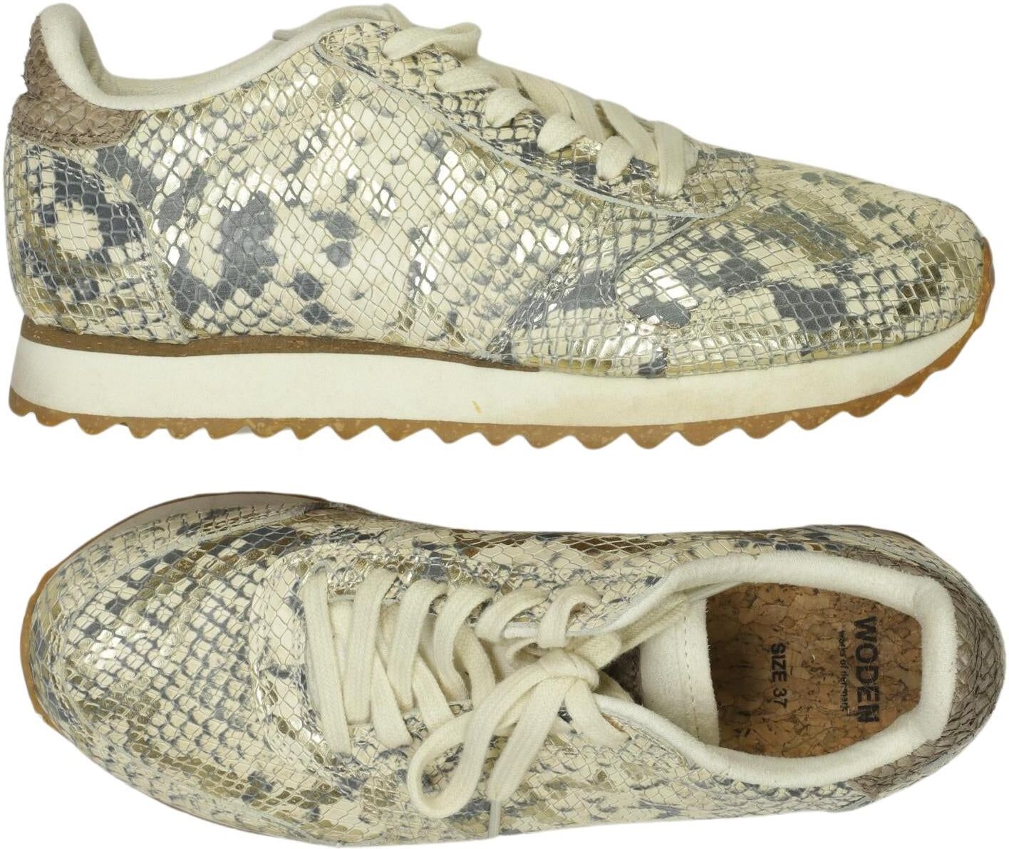 Woden Damen Sneaker, Beige, Gr. EU 37, kein / Etikett - Second Hand