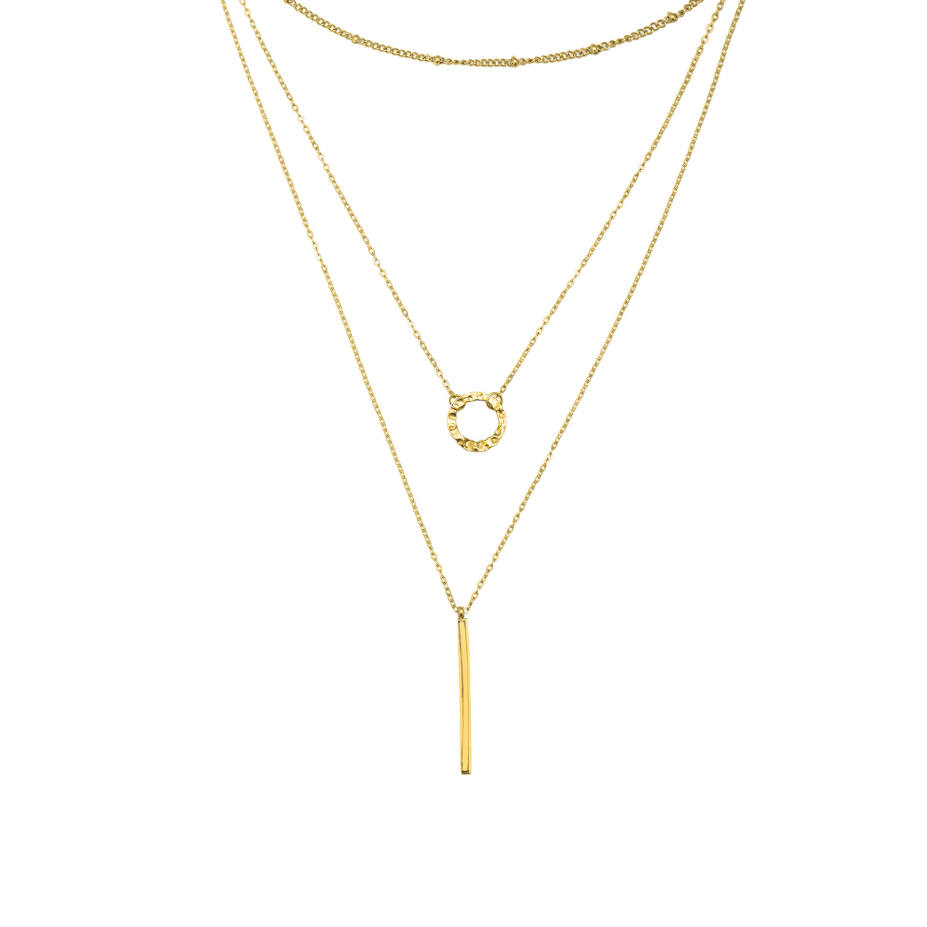 Luxenter Halskette mit 18 Karat Gelbgold-Finish – Rewary