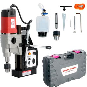 Holzmann Magnetbohrmaschine MBM450LRE, 1650 W, 15000N Magnetkraft, MK2 & Bohrfutter, bis 45 mm Ø