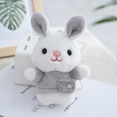 Mini-Plüschhasen-Schlüsselanhänger als Ostergeschenk, niedliche Plüschhasen-Rucksackanhänger mit Tasche, Mitgebsel für Kindergeburtstage, Preise für die Ostereiersuche, Belohnungen im Klassenzimmer,