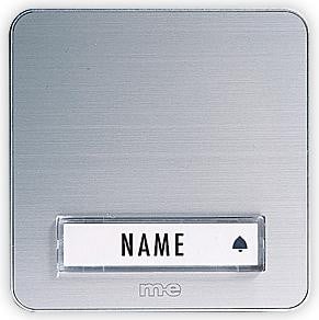M-E MODERN-ELECTRONICS Deurbelplaat KTA-1 A/S, 1-voudig, zilver, 12 V/1 A