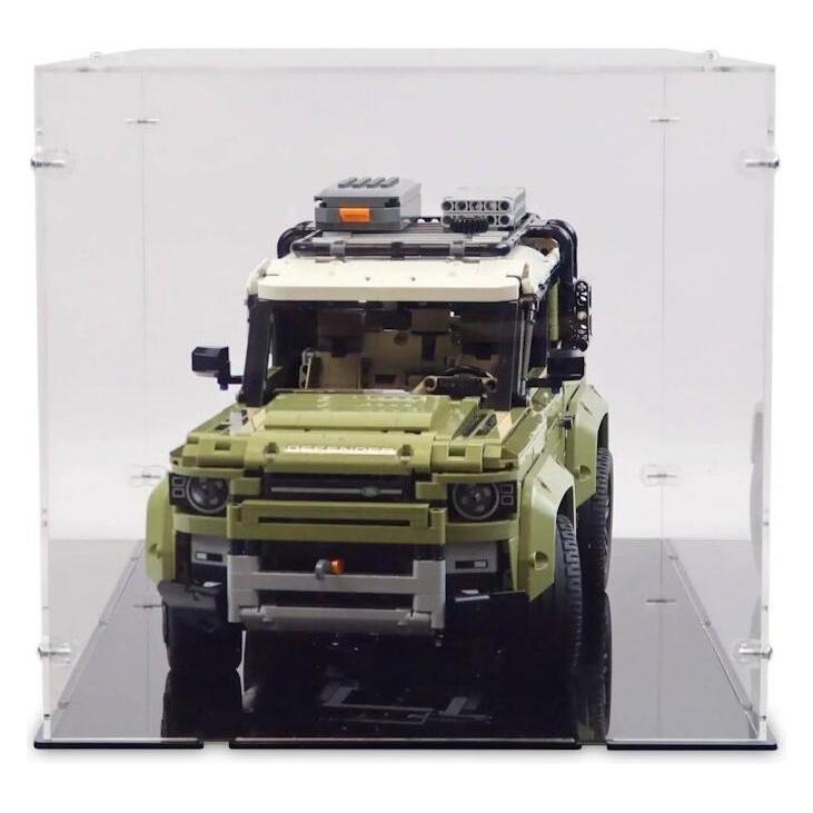 iDisplayit Acryl-Display für LEGO 42110 Land Rover Defender (Mit schwarzem Boden) (EC473230NS-BLK)
