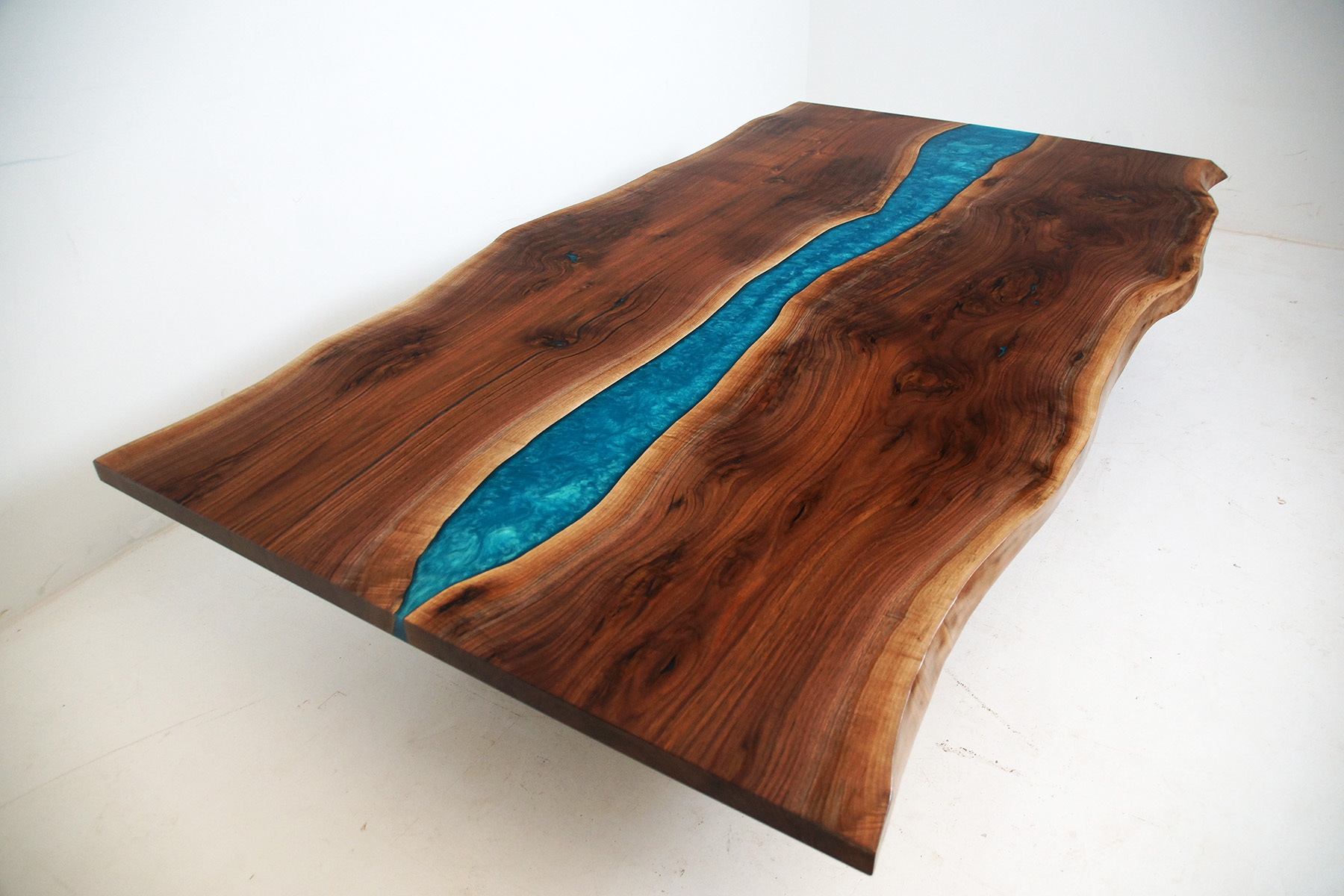 Flusstisch Esstisch River Table Massiv Tische 240x100 Epoxidharz Meer Waterfall