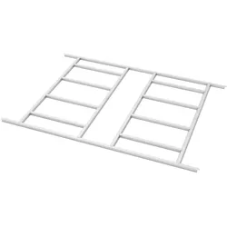 Pergart Fundamentbodenrahmen für Gerätehaus "Lübeck 88",aluminium blank,219,0 x 157,0 x 2,6 cm