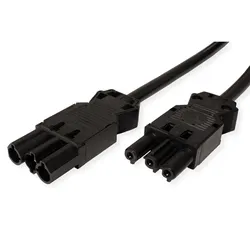 BACHMANN Geräteverlängerung GST18-3 Stecker/Kupplung, schwarz, 4 m