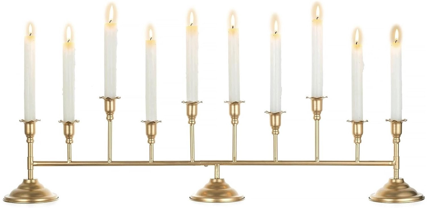 STUDIO-PAKA Elegante Gouden Kandelaar voor Taper Kaarsen