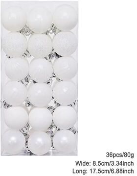 Modern Mode Marketplace Plating Glossy Decorative Christmas Balls Set Box, Balls Christmas Tree Pendant, Holiday New Year Party Decor 11