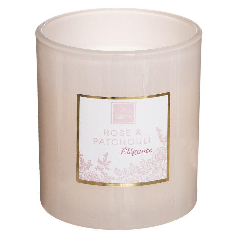 Atmosphera Mael Rozen- en Patchouli Geurkaars, 190 g, Glazen Houder