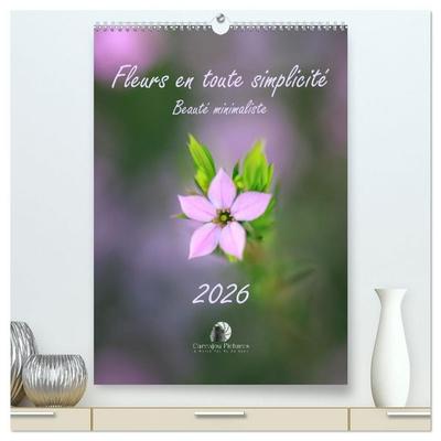 Fleurs en toute simplicité - Beauté minimaliste (Calendrier mural haut de gamme 2027 DIN A2 horizontal), CALVENDO calendrier mensuel