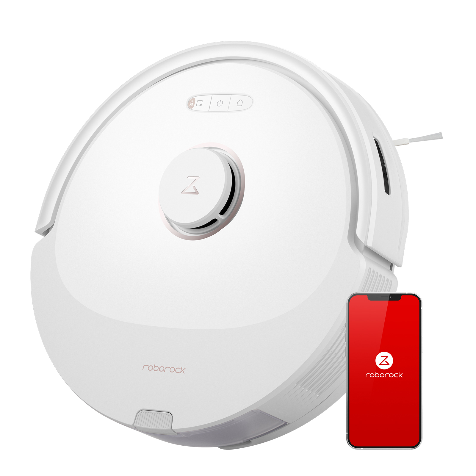 roborock Q8 Max Saugroboter mit DuoRoller-Bürste, 5500Pa Saugkraft, 470mL Staubbehälter, 350mL Wassertank, Staubsauger Wischroboter (Weiß)