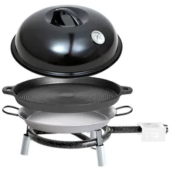 PaellaWorld International Paella World Trekking Line Set inkl. Backhaube, Gusseisenpfanne und Paella-Pfanne