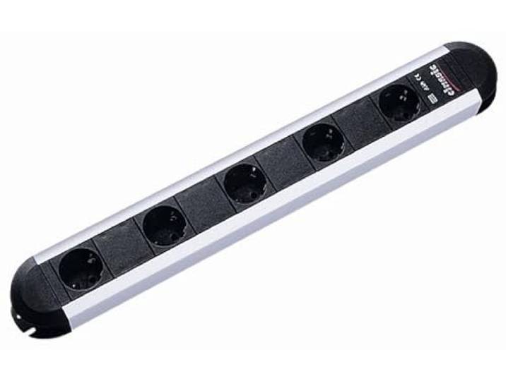 Bachmann 331.032 Primo Stekkerdoos met 5 x geaarde contactdozen, snoer 1,75 m, zwart