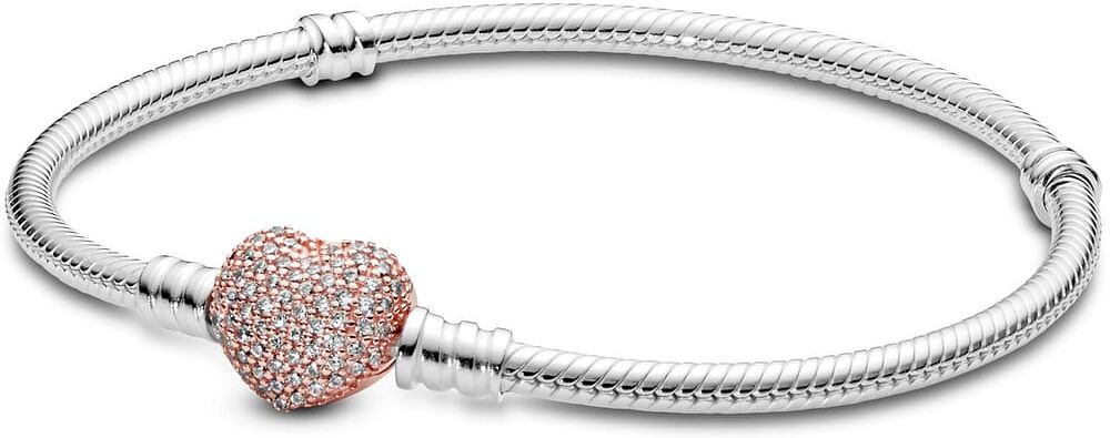 Bracelet Pandora Moments Cœur Pavé Rose Femme