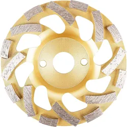Diamantschleifteller TECTOOL für Betonschleifer, 125 mm für Granit, Klebstoff, Farbe