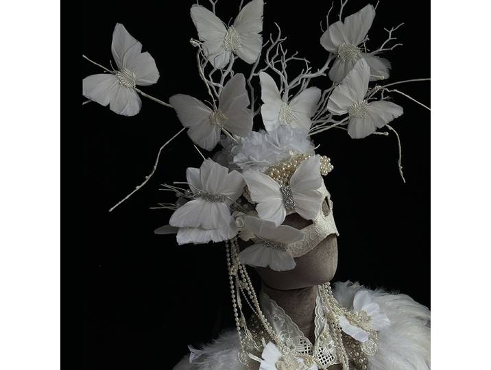 Performance de théâtre papillon à branches tridimensionnelles, couvre-chef COS pour défilé sur scène, accessoires