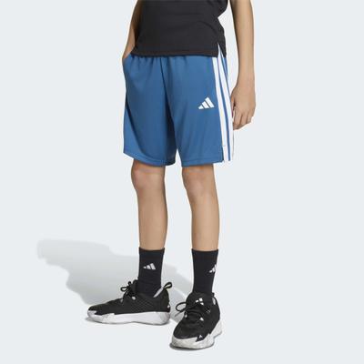 Shorts ADIDAS SPORTSWEAR "J TR-ES 3S SH", Jungen, Gr. 176, N-Gr, blau (dupe, weiß,), Obermaterial: 100% Polyester, Hosen Shorts