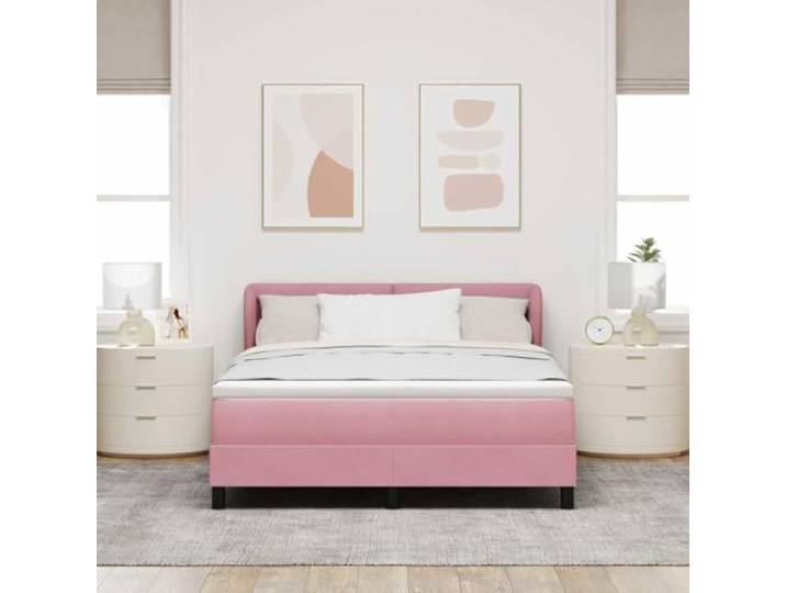 KTHLBRH Boxspringbett 140 x 200 cm Samt Dunkelgrau Kopfteil verstellbar, modernes Design, inklusive Matratze, minimalistischer Stil