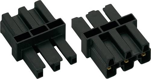 WAGO Netz-Zwischenkupplung Netz-Stecker - Netz-Buchse Gesamtpolzahl: 2 + PE Schwarz
