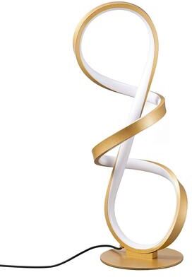Value Selection Modern Spiral LED Table Lamp Dimmable Touch Control Bedside Light gold
