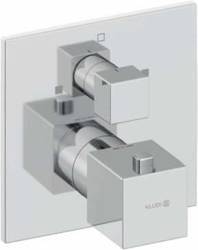 Kludi DECUS Wannenfüll- und Brause- Thermostatarmatur 548100575 Unterputz, eigensicher, Feinbau-Set, chrom