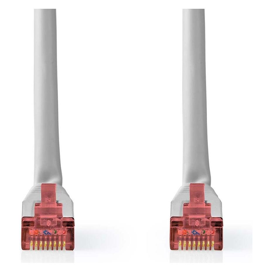 Nedis Cat 6 Kabel | RJ45 Stecker | RJ45 Stecker | SF/UTP | 2.00 m | Rund | PVC | Grau | Label (SF/UTP, CAT6, 2 m) (CCGL85220GY20)