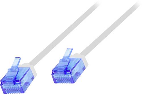 LogiLink CQ3051U RJ45 Patchkabel CAT 6a U/UTP 2.00m Weiß extrem dünn, hochflexibel, Flammwidrig, Halogenfrei