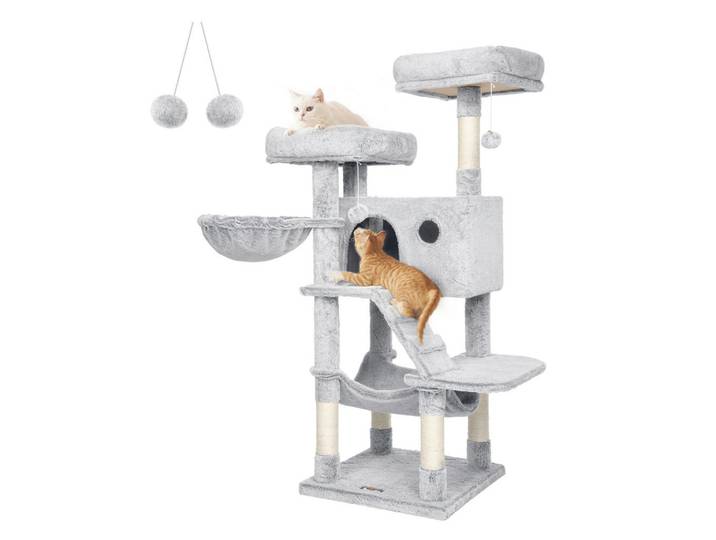 Boxxx Kratzbaum, Grauweiß, Papier, 49x135x49 cm, Freizeit & Co, Tierbedarf, Tierzubehör