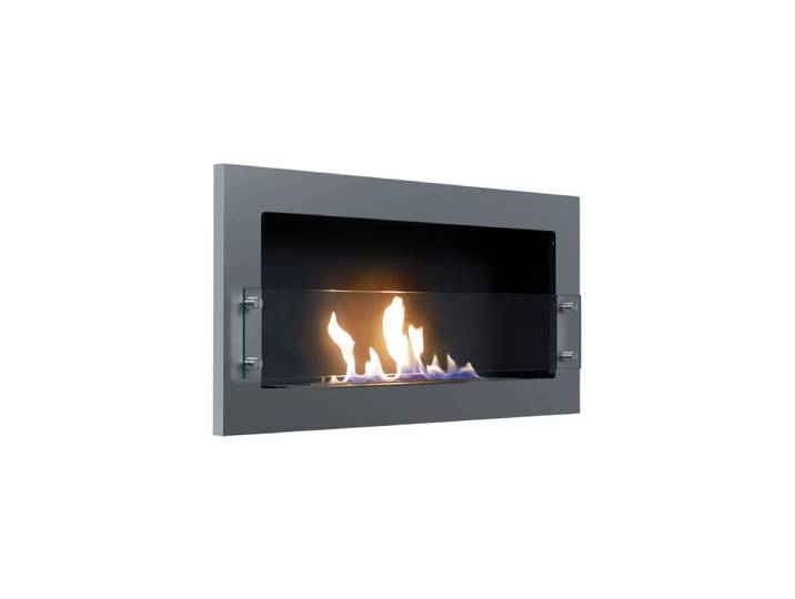 Design Bioethanol Wandkamin „Texas“, stahl Silber CACHFIRES